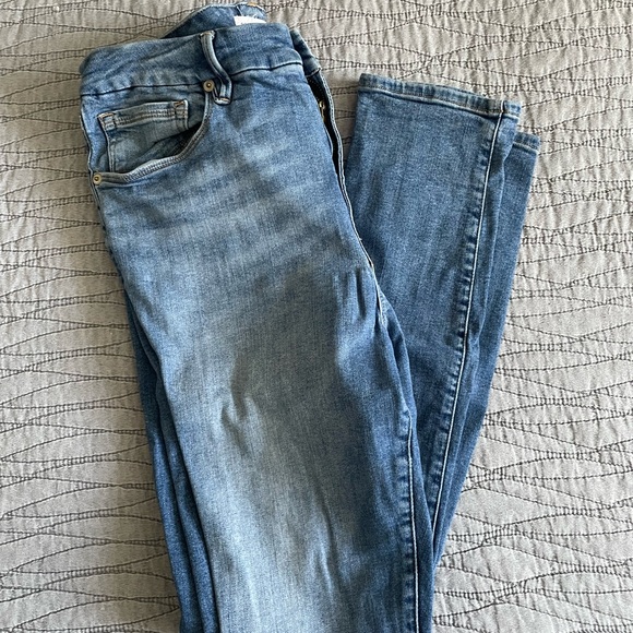 Good American Denim - Good American Distressed High Waist Skinny Jeans Size 15 Color Blue 785